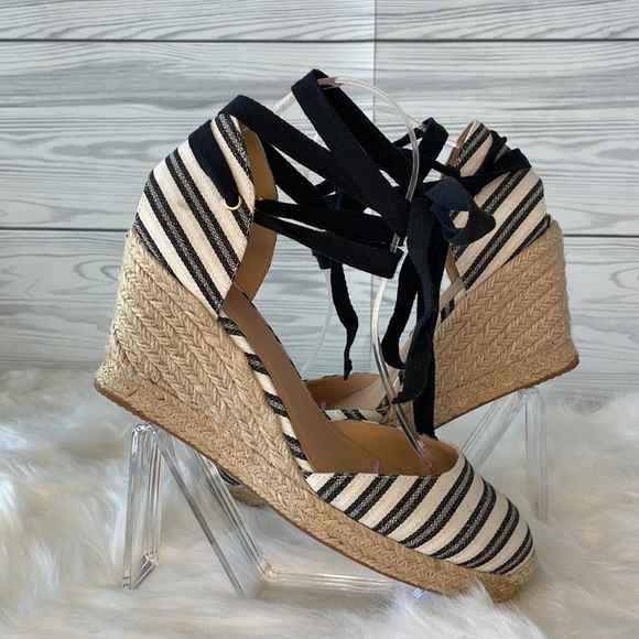 J. Crew Stripped Espadrille Wedges - Picture 3 of 10